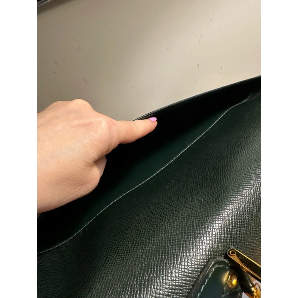 Louis Vuitton Dark Green Taiga Leather Briefcase